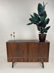 Mid-Century Rosewood Drop-Front Cabinet, Unknown, Scandinavia, 1960s