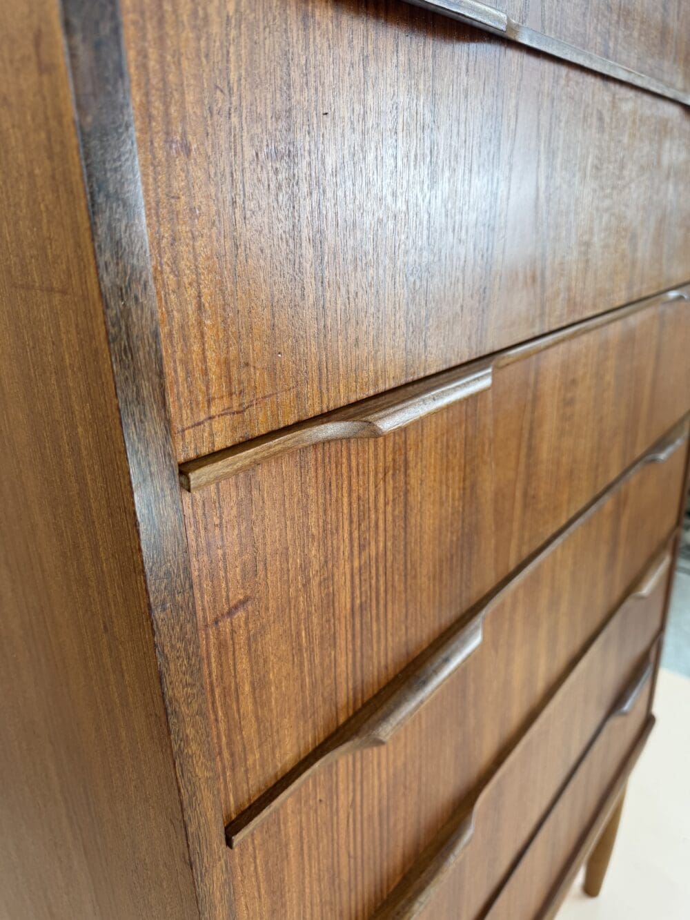 Danish Teak Tallboy Chest of Drawers – Spacious & Stylish Storage