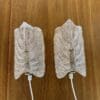 Set of 2 “Leaf” Textured Glass Wall Lamps – Elegant Organic Form & Warm Glow