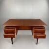 Danish Freestanding Executive Desk – 1960s Modern Elegance
