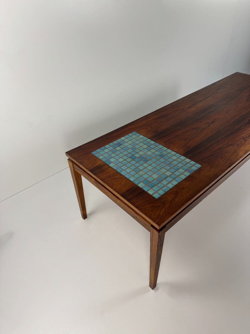 Bramin Rosewood Coffee Table with Ceramic Tile Inlay – Dated September 27, 1967