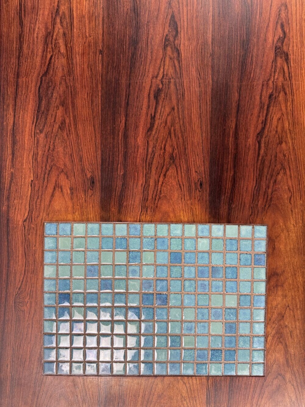 Bramin Rosewood Coffee Table with Ceramic Tile Inlay – Dated September 27, 1967