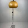 Mid-Century Chrome Floor Lamp with Adjustable Yellow Shade – 1970s Design Classic