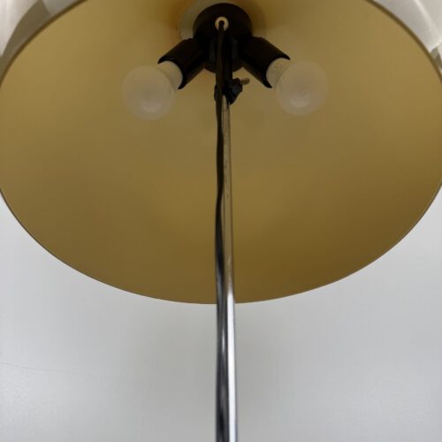 Mid-Century Chrome Floor Lamp with Adjustable Yellow Shade – 1970s Design Classic
