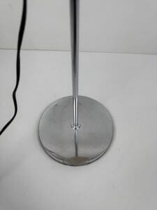 Mid-Century Chrome Floor Lamp with Adjustable Yellow Shade – 1970s Design Classic