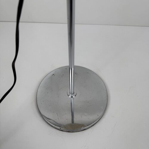 Mid-Century Chrome Floor Lamp with Adjustable Yellow Shade – 1970s Design Classic