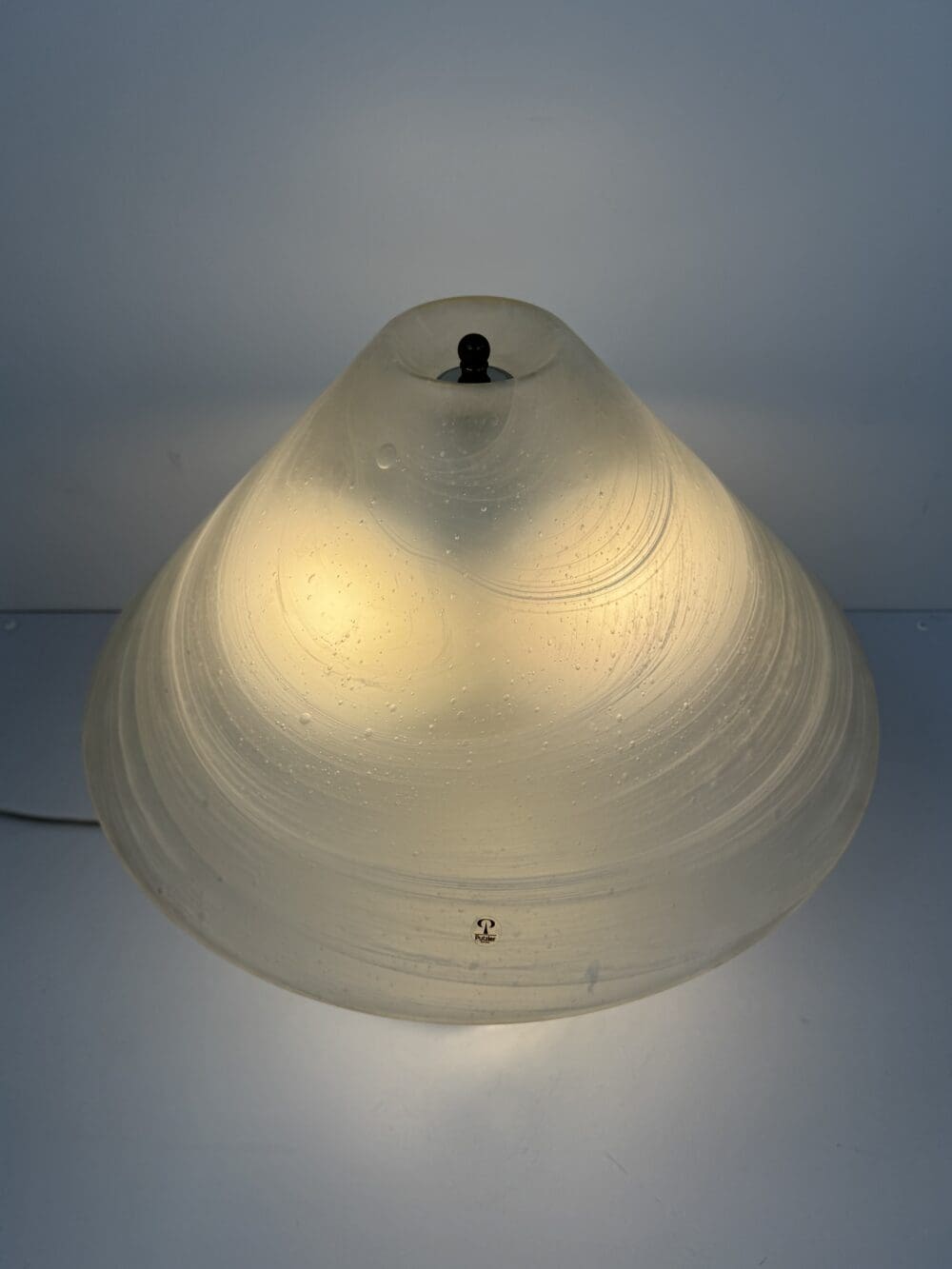 IMG_2608 Peill & Putzler Large Swirl Glass Table Lamp – Germany, 1970s