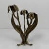Art Nouveau Brass Floral Candle Holder – Elegant Organic Form