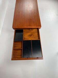 Johannes Andersen Coffee Table for CF Christensen – Danish Modern with Hidden Functionality