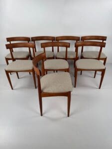 Model No. 7 Dining Chairs, Johannes Andersen for Uldum Møbelfabrik, Denmark, 1960s