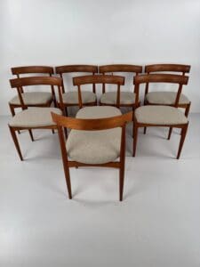 Model No. 7 Dining Chairs, Johannes Andersen for Uldum Møbelfabrik, Denmark, 1960s