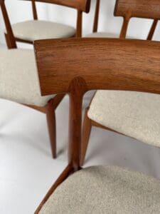 Model No. 7 Dining Chairs, Johannes Andersen for Uldum Møbelfabrik, Denmark, 1960s