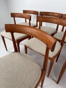 Model No. 7 Dining Chairs, Johannes Andersen for Uldum Møbelfabrik, Denmark, 1960s