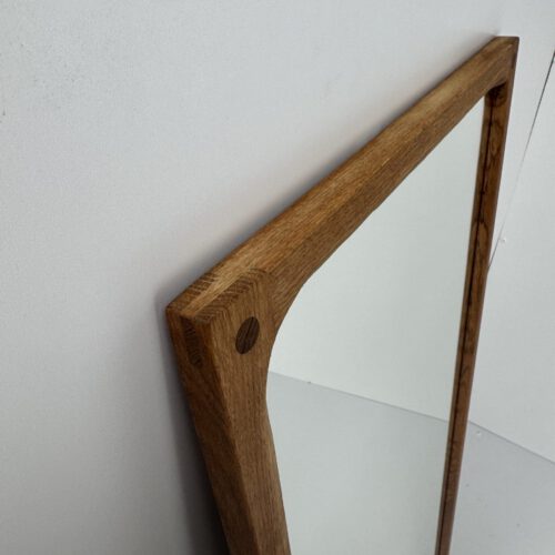 Model 165 Oak Wall Mirror, Aksel Kjersgaard, Denmark, 1960s