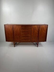 Kurt Løvig for Faarup Møbelfabrik Danish Credenza – Sculptural Teak Masterpiece