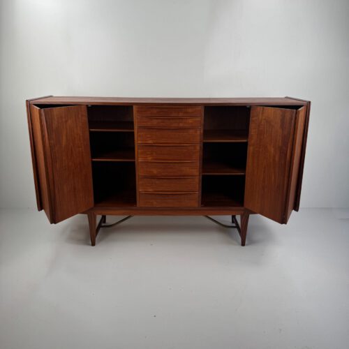 Kurt Løvig for Faarup Møbelfabrik Danish Credenza – Sculptural Teak Masterpiece