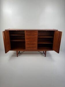 Kurt Løvig for Faarup Møbelfabrik Danish Credenza – Sculptural Teak Masterpiece