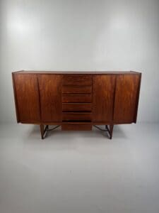 Kurt Løvig for Faarup Møbelfabrik Danish Credenza – Sculptural Teak Masterpiece