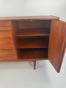Kurt Løvig for Faarup Møbelfabrik Danish Credenza – Sculptural Teak Masterpiece
