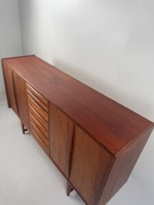 Kurt Løvig for Faarup Møbelfabrik Danish Credenza – Sculptural Teak Masterpiece