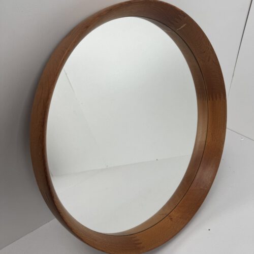 Danish Round Teak Wall Mirror, Denmark, 1960s
