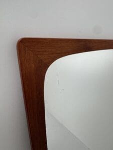 Danish Teak Wall Mirror – Sculpted Mid-Century Frame