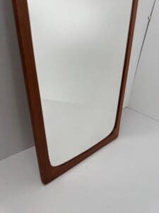 Danish Teak Wall Mirror – Sculpted Mid-Century Frame