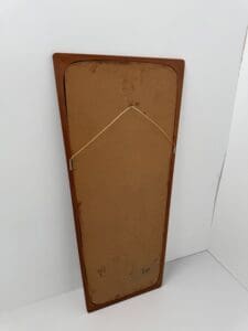 Danish Teak Wall Mirror – Sculpted Mid-Century Frame