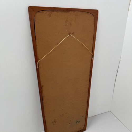 Danish Teak Wall Mirror – Sculpted Mid-Century Frame