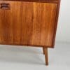 Danish Teak Bookcase with Drop-Down Cabinet – Functional Mid-Century Design