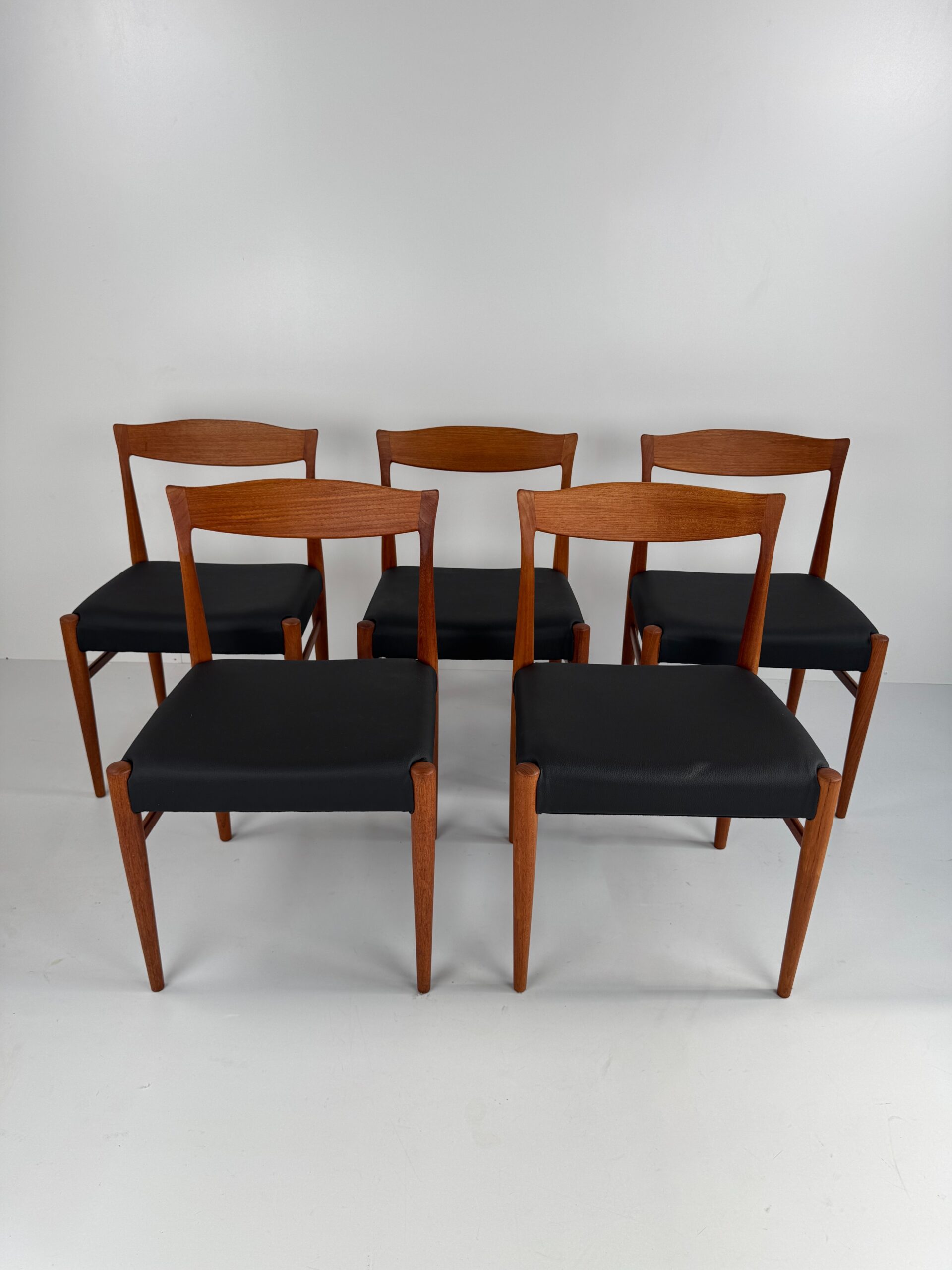 Set of 5 Danish Teak Dining Chairs, Denmark, 1960s