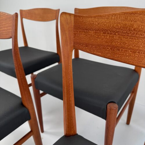 Set of 5 Danish Teak Dining Chairs, Denmark, 1960s