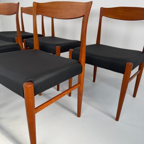 Set of 5 Danish Teak Dining Chairs, Denmark, 1960s