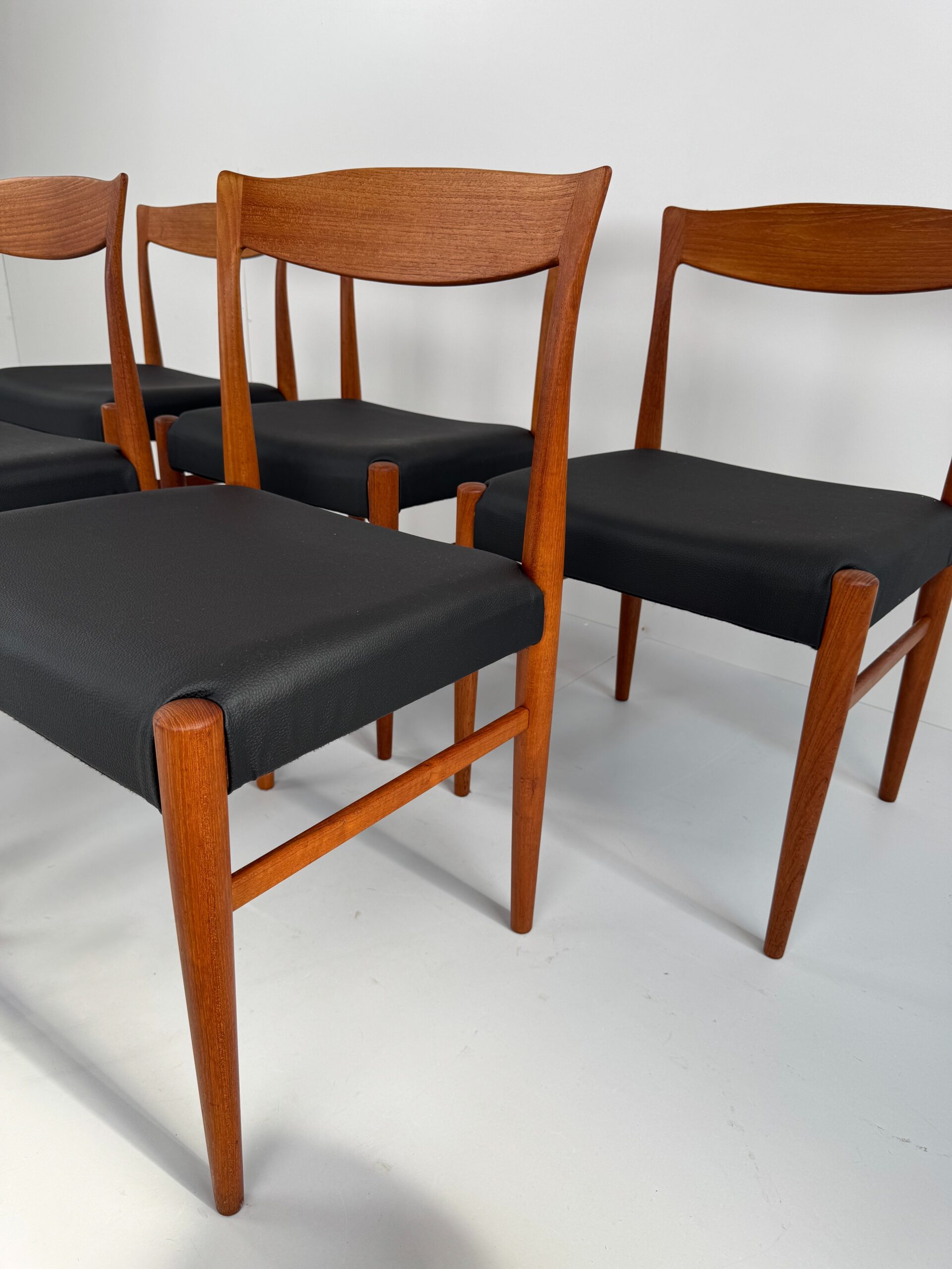 Set of 5 Danish Teak Dining Chairs, Denmark, 1960s