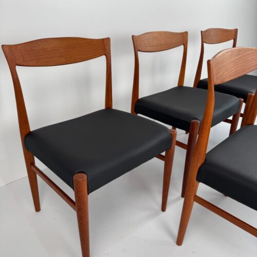 Set of 5 Danish Teak Dining Chairs, Denmark, 1960s