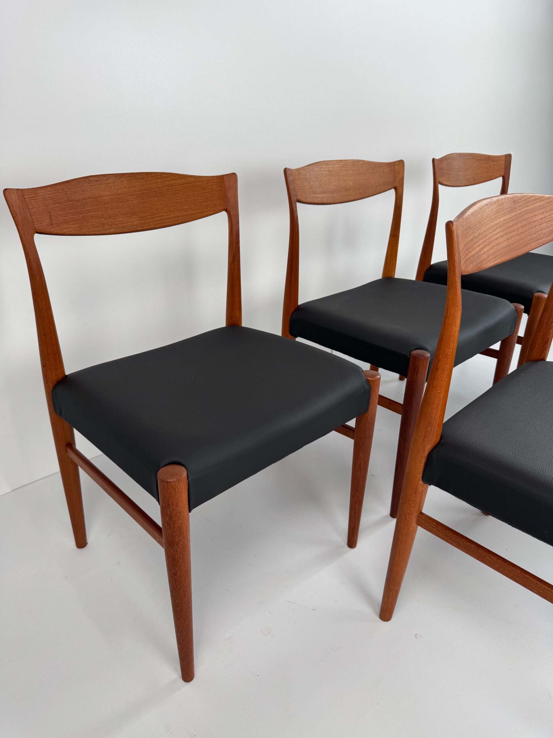 Set of 5 Danish Teak Dining Chairs, Denmark, 1960s