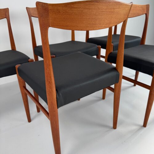 Set of 5 Danish Teak Dining Chairs, Denmark, 1960s