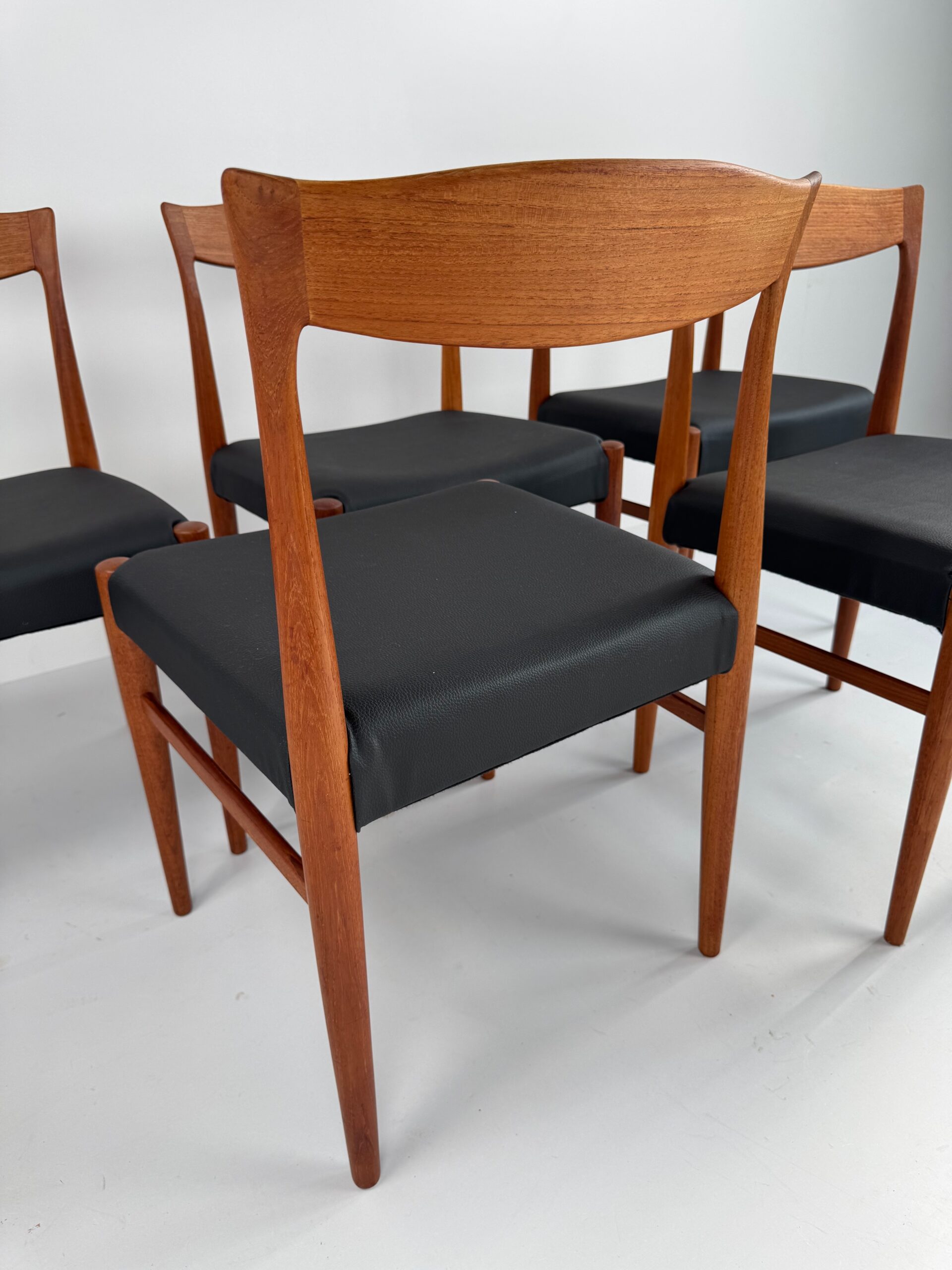 Set of 5 Danish Teak Dining Chairs, Denmark, 1960s