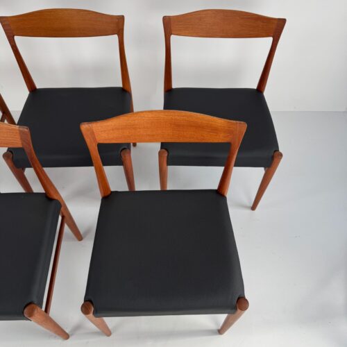 Set of 5 Danish Teak Dining Chairs, Denmark, 1960s