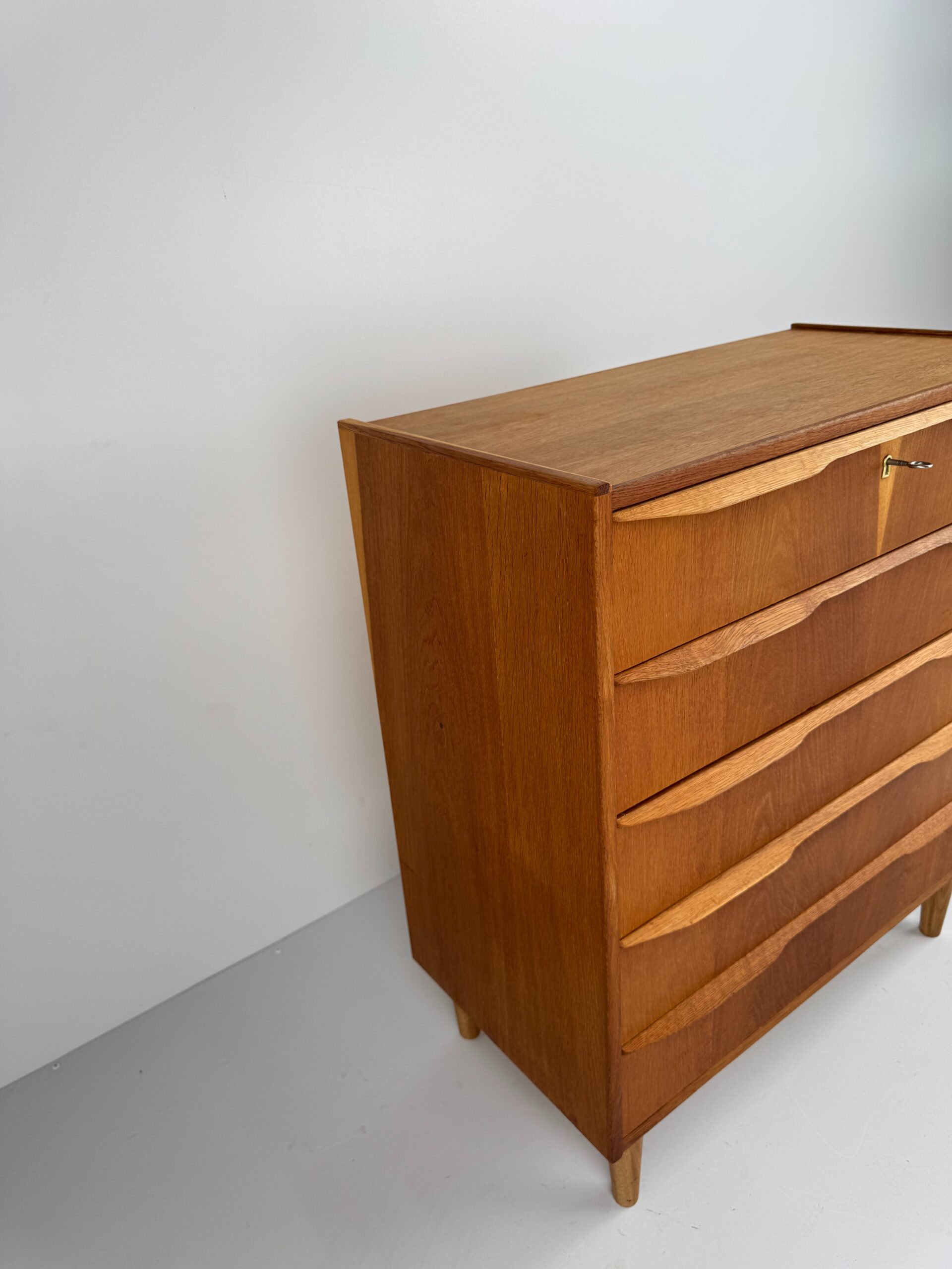 Danish Oak Chest of Drawers, Denmark, 1960s