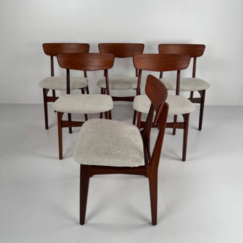 Set of 6 Dining Chairs, Schiønning & Elgaard, Denmark, 1960s