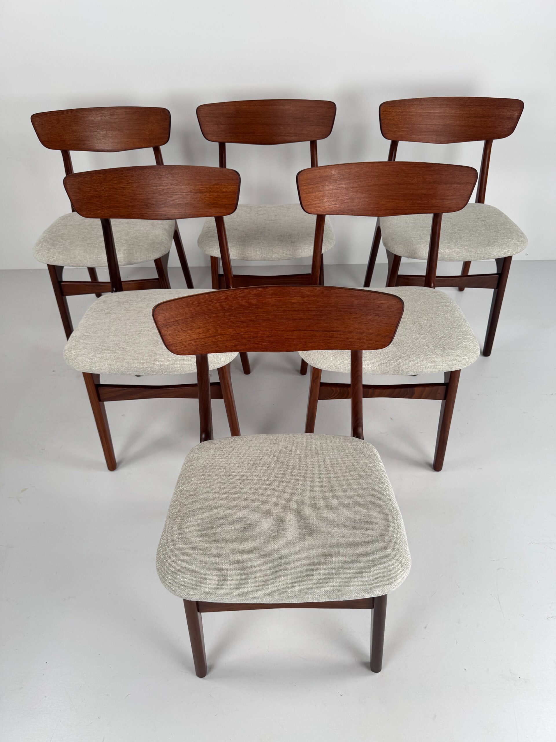 Set of 6 Dining Chairs, Schiønning & Elgaard, Denmark, 1960s