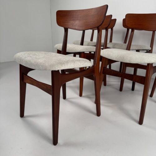 Set of 6 Dining Chairs, Schiønning & Elgaard, Denmark, 1960s