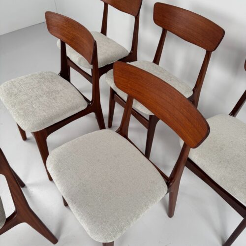 Set of 6 Dining Chairs, Schiønning & Elgaard, Denmark, 1960s