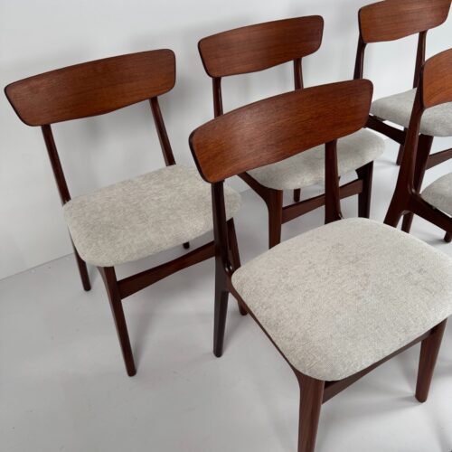 Set of 6 Dining Chairs, Schiønning & Elgaard, Denmark, 1960s