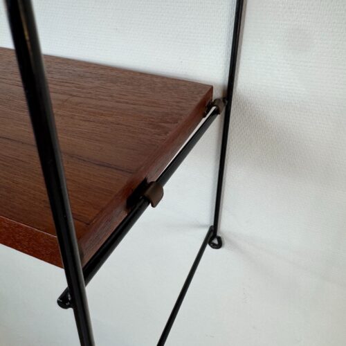 Wall System with Nisse Strinning Teak Shelves, Scandinavia, 1960s