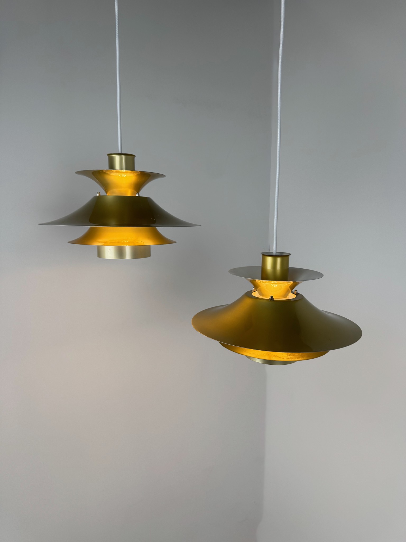 Pair of Model 4108 Pendant Lamps, Lyfa, Denmark, c. 1970s–1980s