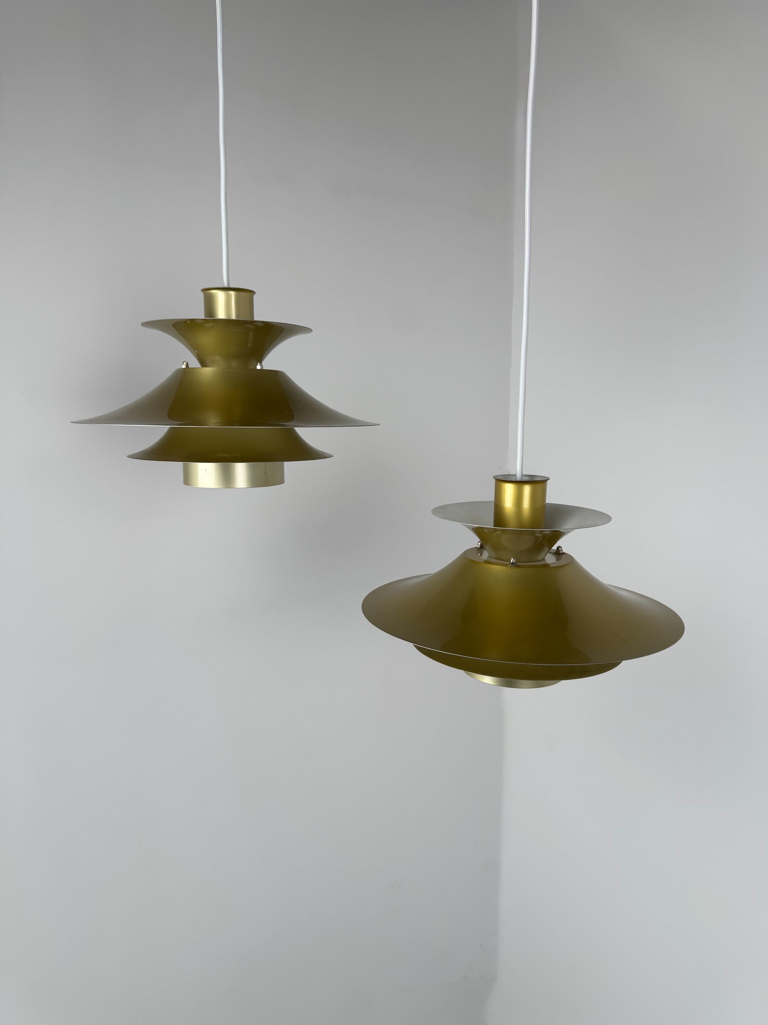 Pair of Model 4108 Pendant Lamps, Lyfa, Denmark, c. 1970s–1980s