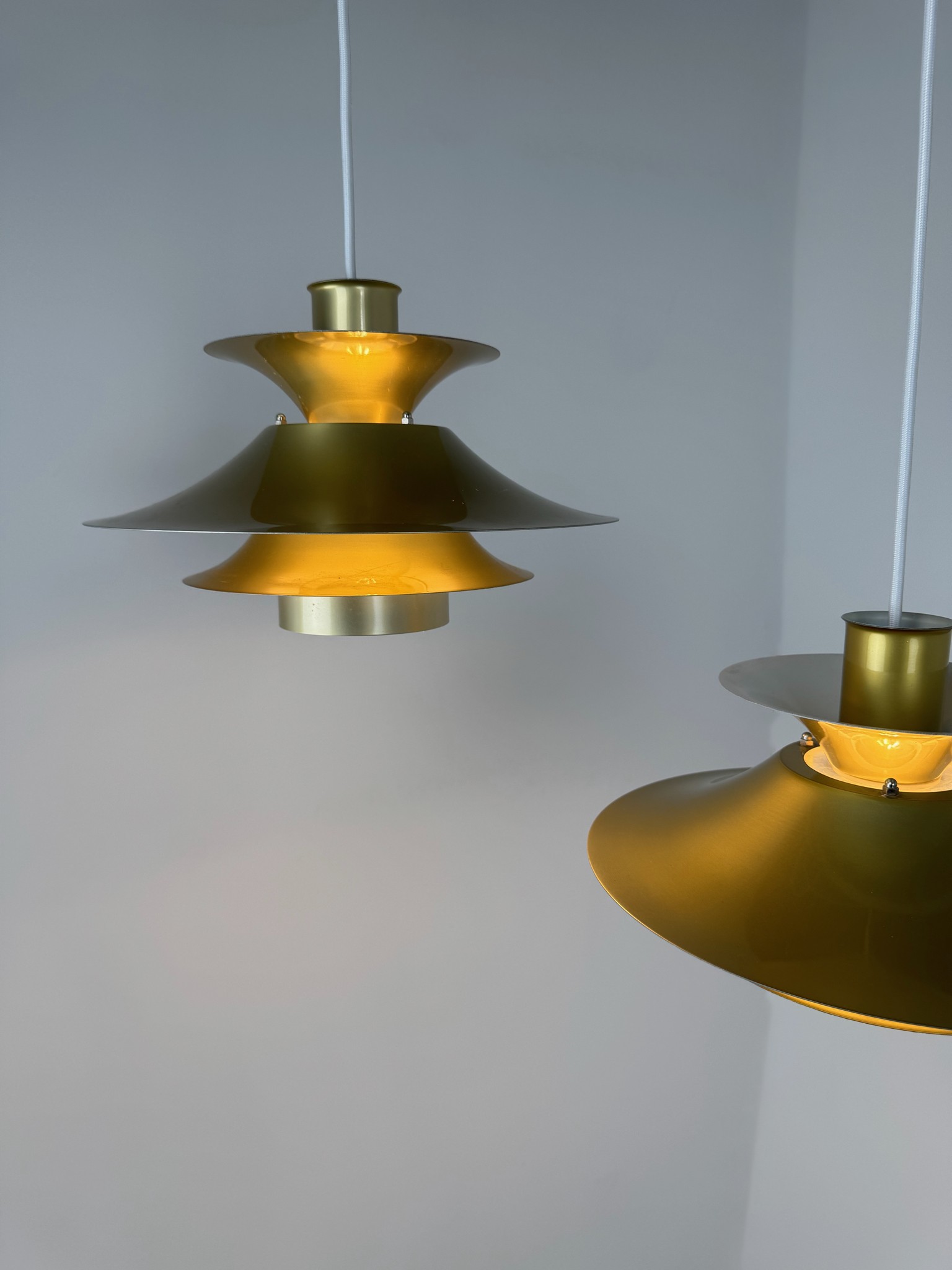 Pair of Model 4108 Pendant Lamps, Lyfa, Denmark, c. 1970s–1980s