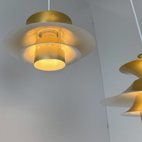 Pair of Model 4108 Pendant Lamps, Lyfa, Denmark, c. 1970s–1980s